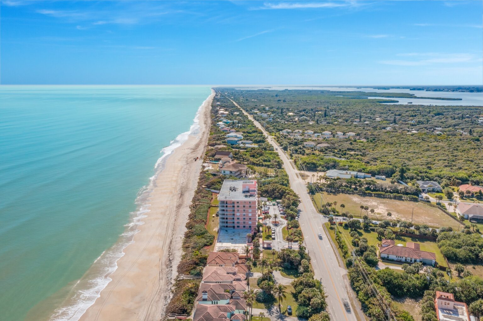 Panoramic coastal view of Melbourne and the Atlantic coastline in Brevard County