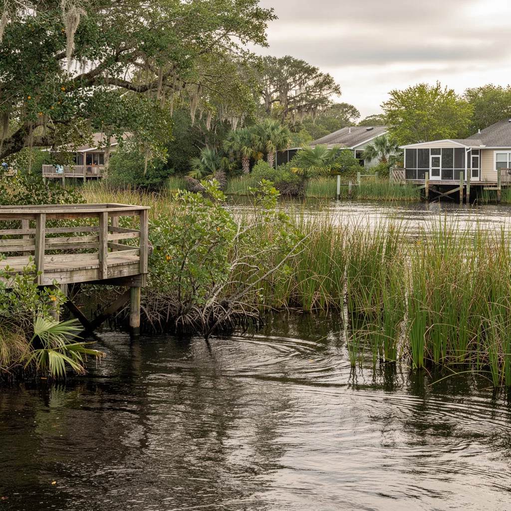 Palm Bay residential neighborhoods and scenic riverfront parks in South Brevard